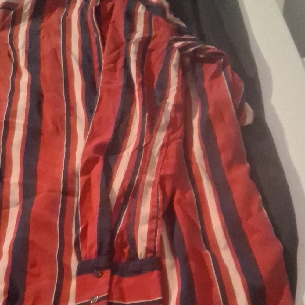 Flying Tomato Bold Stripe Midi Shirt Dress L - Picture 6 of 11
